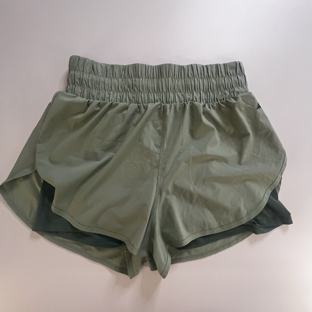 Vitality Shorts Balance Athletica Womens L Sage Green 2 In 1 Running